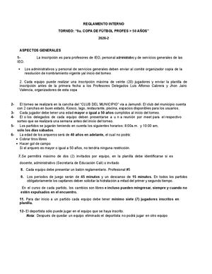 Reglamento 9a Copa 2026 2