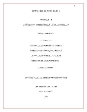 Tutoria 5 Estudio Del Discurso Grupo 2