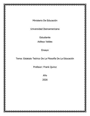 Ensayo Filosofia