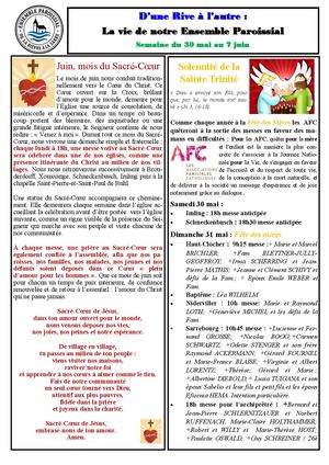 Bulletin du 31 Mai Au 7 Juin 2026