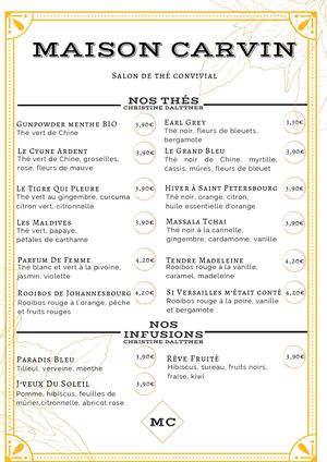 Maison Carvin Carte