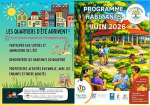 Programme Mensuel Habitants Juin 2026 L'orangerie