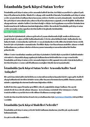 Sark kosesi istanbul