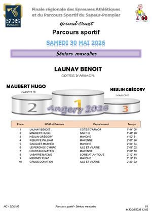 Parcours Sportif Seniors Homme