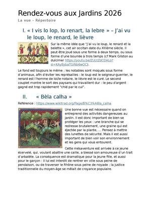 Répertoire Psaltérion La Vue