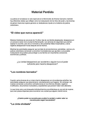 Material Perdido La Justicia En La Balanza