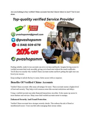 11 Best Sites To Buy Verified Chime Bank Accounts