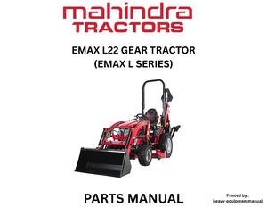 Mahindra E Max L22 Gear Tractor (E Max L Series) Parts Manual