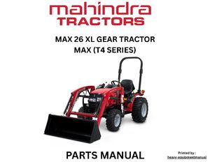 Mahindra Max 26 Xl Gear Tractor (T4 Series) PDF Parts Manual