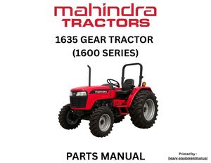 Mahindra 1635 Gear Tractor PDF Parts Manual