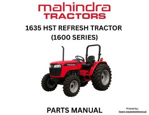 Mahindra 1635 Hst Refresh Tractor PDF Parts Manual