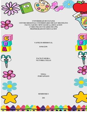 Portafolio Maestra Yanelys Berrocal