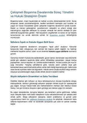 Çekişmeli Boşanma Davası