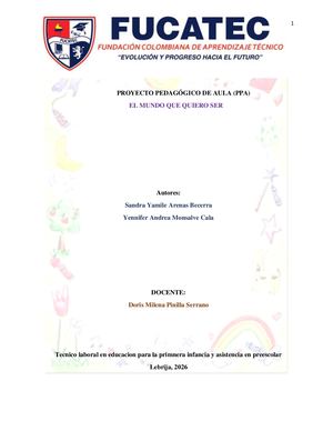 Proyecto Pedagógico De Aula