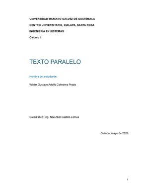 Texto Paralelo Calculo I Completo