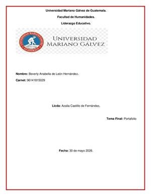 Portafolio Semana 16 Y 17