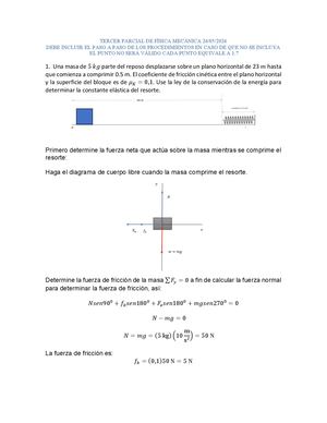 Solución Tercer Parcial De Fisica Mecanica