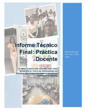 Informe Tecnico Docente- LAN ERIN