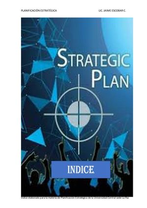 Indice Para La Materia De Planificacion Estrategia Unicen La Paz