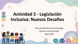 Actividad 5 Legislación Inclusiva Nuevos Desafíos