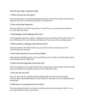 The Gift Of The Magi English V
