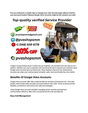Top 10 Places To Buy Google Voice Accounts