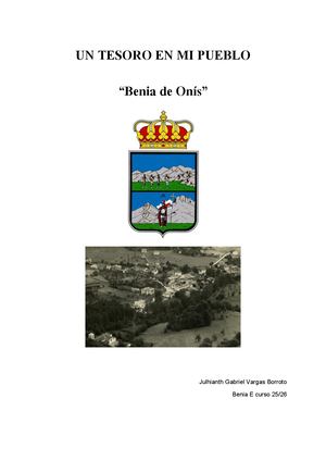 Un tesoro en mi pueblo "Benia de Onís"