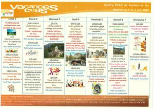 Programme D'animation Du 01 Au 07 Juin 2026