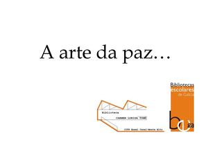 A arte da paz