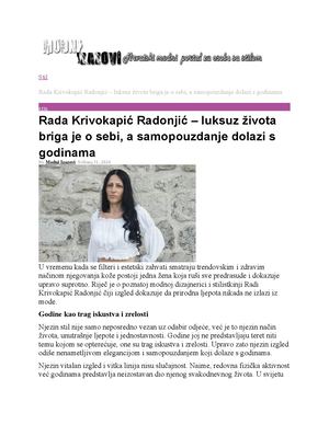 Modni Izazovi: Rada Krivokapić Radonjić – luksuz života briga je o sebi, a samopouzdanje dolazi s godinama