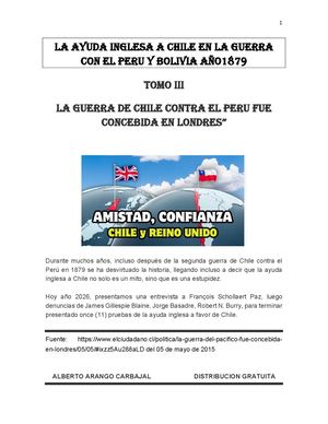 La Ayuda Inglesa A Chile En La Guerra Tomo Iii