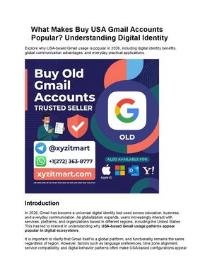 What Makes Buy Usa Gmail Accounts Popular