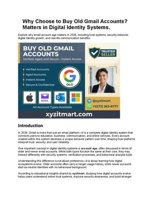 Why Choose Buy Old Gmail Accounts Old Vs New Gmail Accounts
