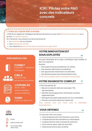 Transformer votre R&d en levier business – ICRI