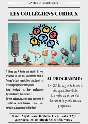 Les collégiens curieux aux Bruneaux