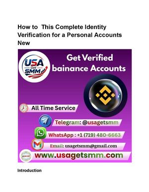 How To This Complete Identity Verification For A Personal Accounts New