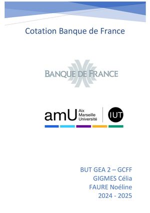 Cotation Banque De France