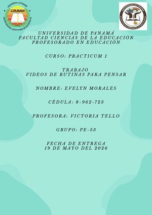 Rutinas Para Pensar