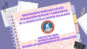 Proyecto Final Revista Digital Manual De Herramientas De Evaluación
