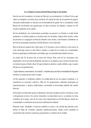 Cronica Del Inti Raymi