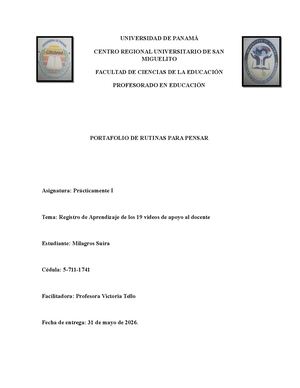 Trabajo En Portafolio Rutinas Para Pensar