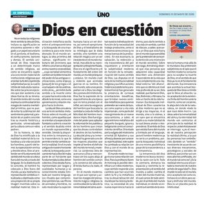 2026 05 31 Diario Uno 10 Dios En Cuestión