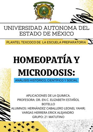 Homeopatía Y Microdosis Análisis Histórico, Científico Y Social