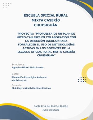 Informe Final Del Proyecto De Intervención