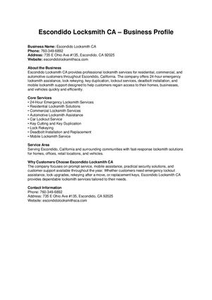 Escondido Locksmith
