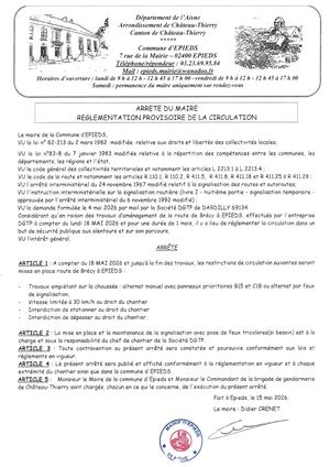 Arrete Travaux Brecy