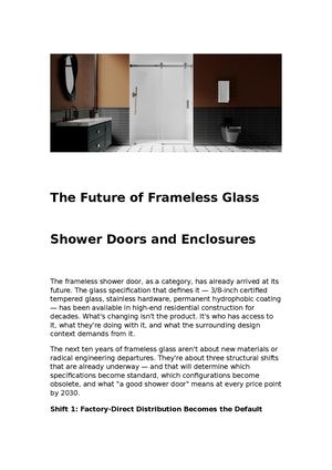 The Future Of Frameless Glass Shower Doors And Enclosures Unikoo
