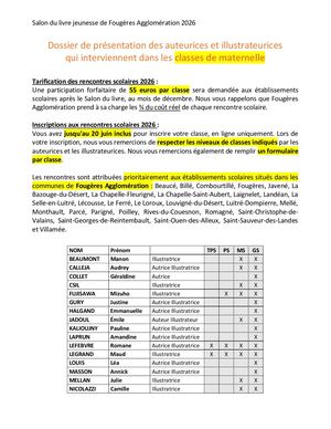 Maternelle 2026