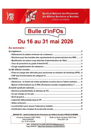 Bulle D'inFos 16 05 2026 Au 31 05 2026