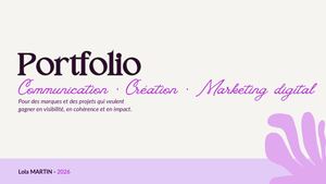 Portfolio Auto Entrepreneur Lola Martin